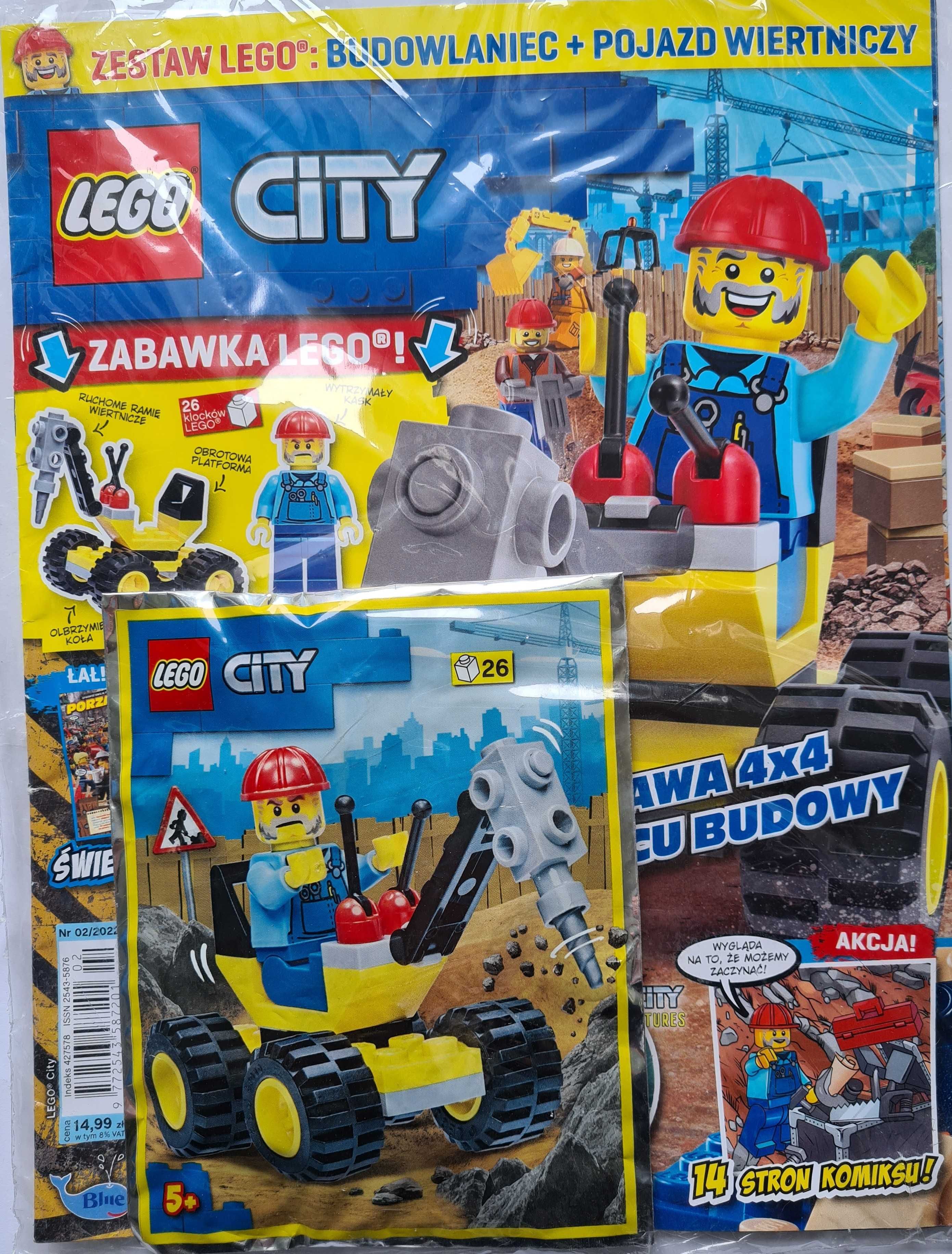 3 szt Lego City magazyn NOWE wywrotka astronauta policjant pies nurek