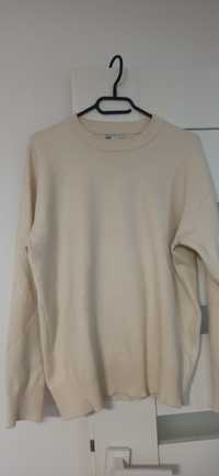 Męski sweter Zara kremowy