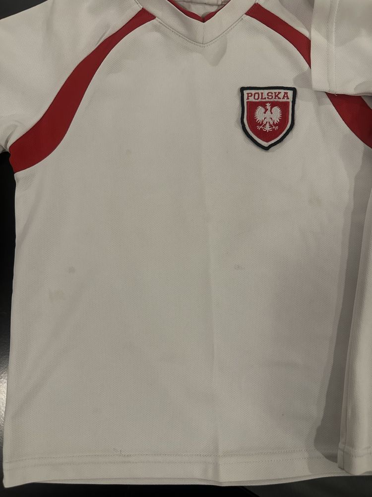 2 koszulki dziecięce sportowe Polska H&M 92/98