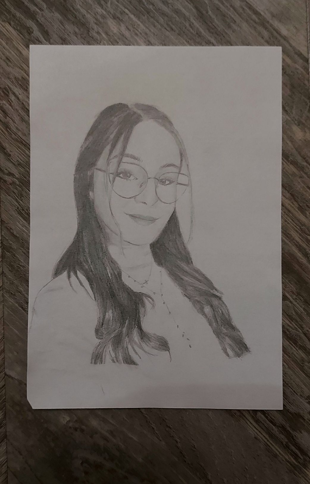 Portret na bazie zdjęcia format A5 ołówek