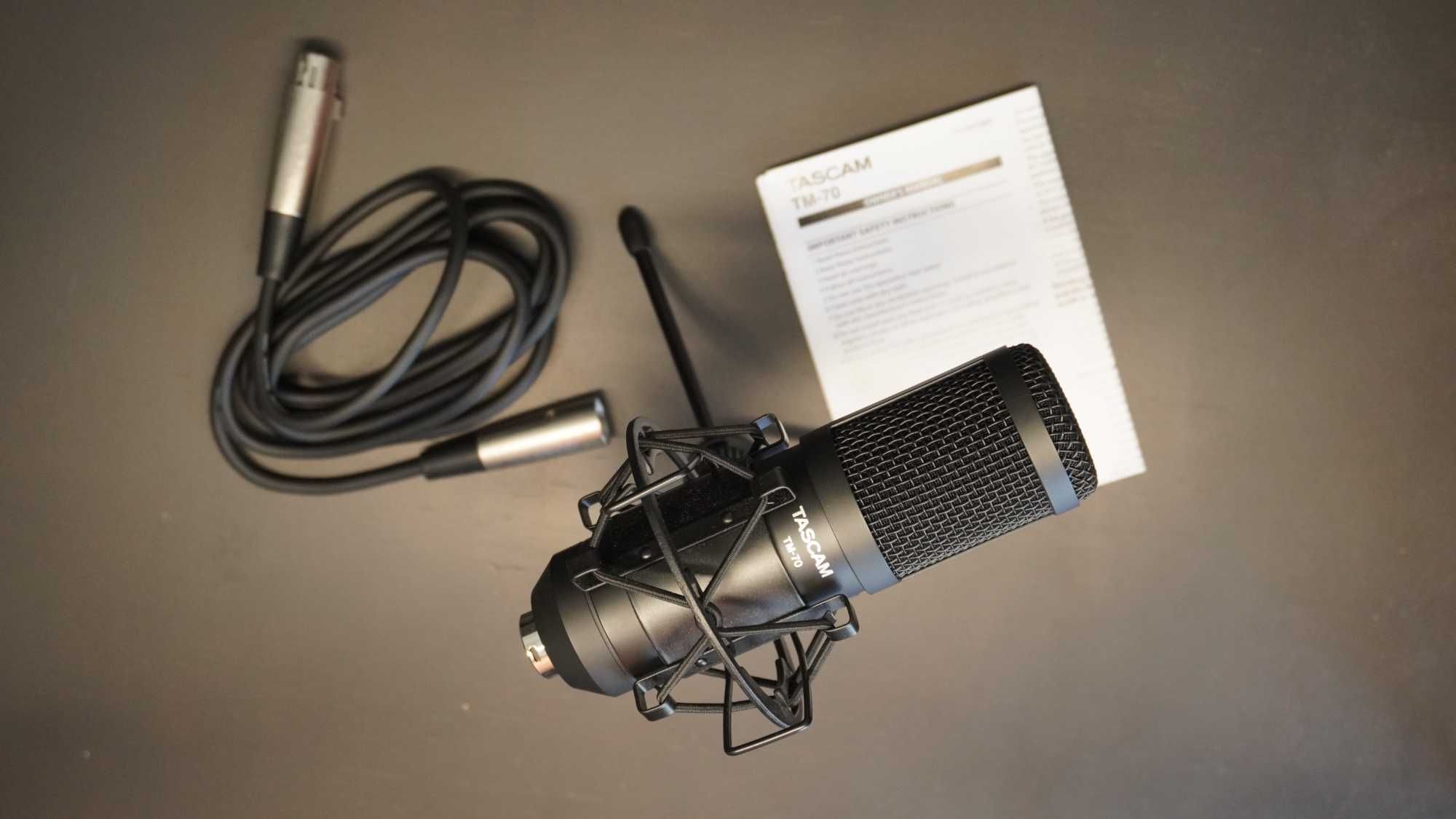 Microfones Dinâmico Tascam TM-70 -Podcast, Streaming e Voz Prof (3 un)