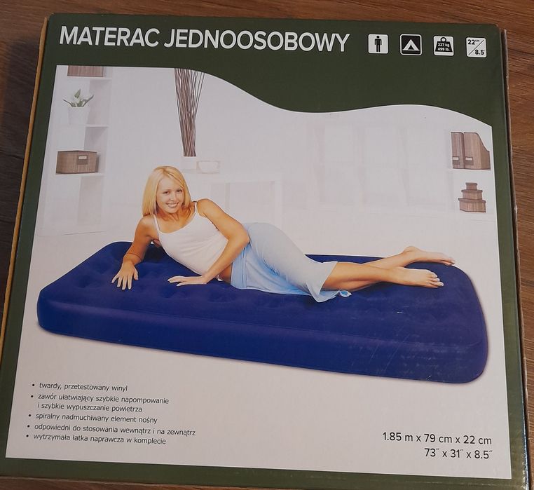 Dmuchany materac jednoosobowy