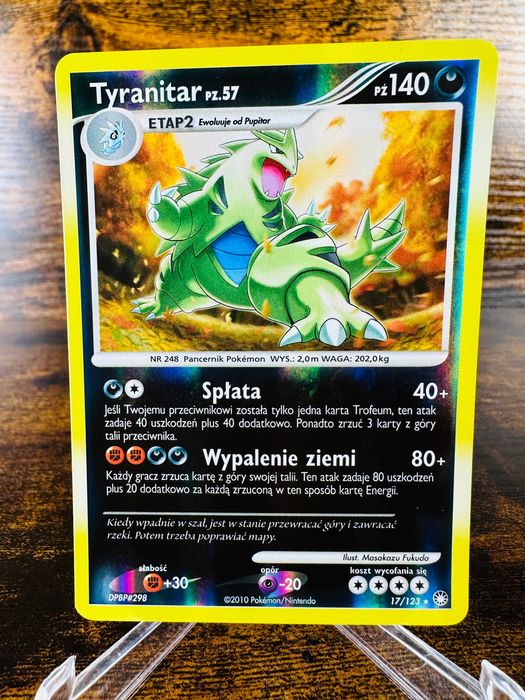 Tyranitar 17/123 Reverse Diament Perła Tajemne Skarby PL Karta Pokemon