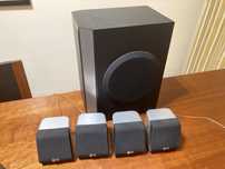 Conjunto de Colunas com subwoffer para TV DVD marca LG  SH32ST-W