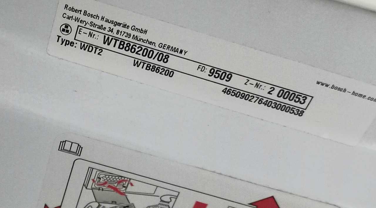 Сушильная машина Bosch WTB86200 (1-7кг)