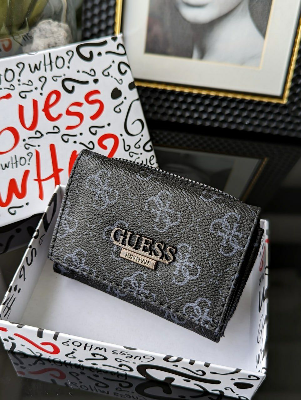 Кошелек Guess мини конверт, кошелёк Гес, мини конверт портмоне