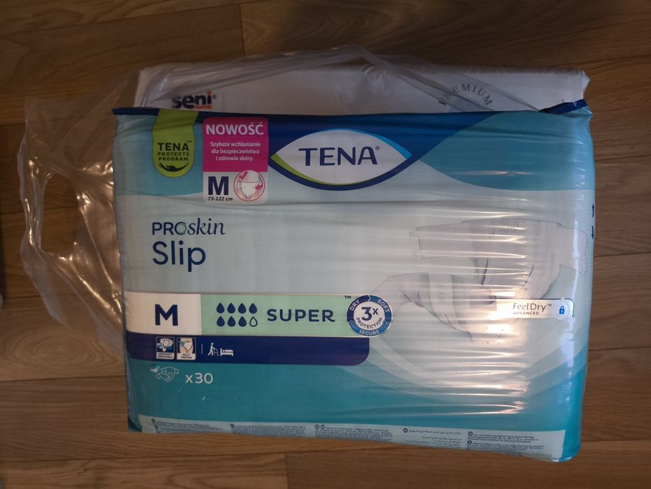 30szt pieluchomajtki S rzep TENA SLIP PROSKIN PLUS