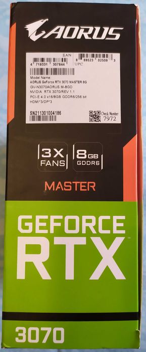 Gigabyte Aorus GeForce RTX 3070 Master 8G