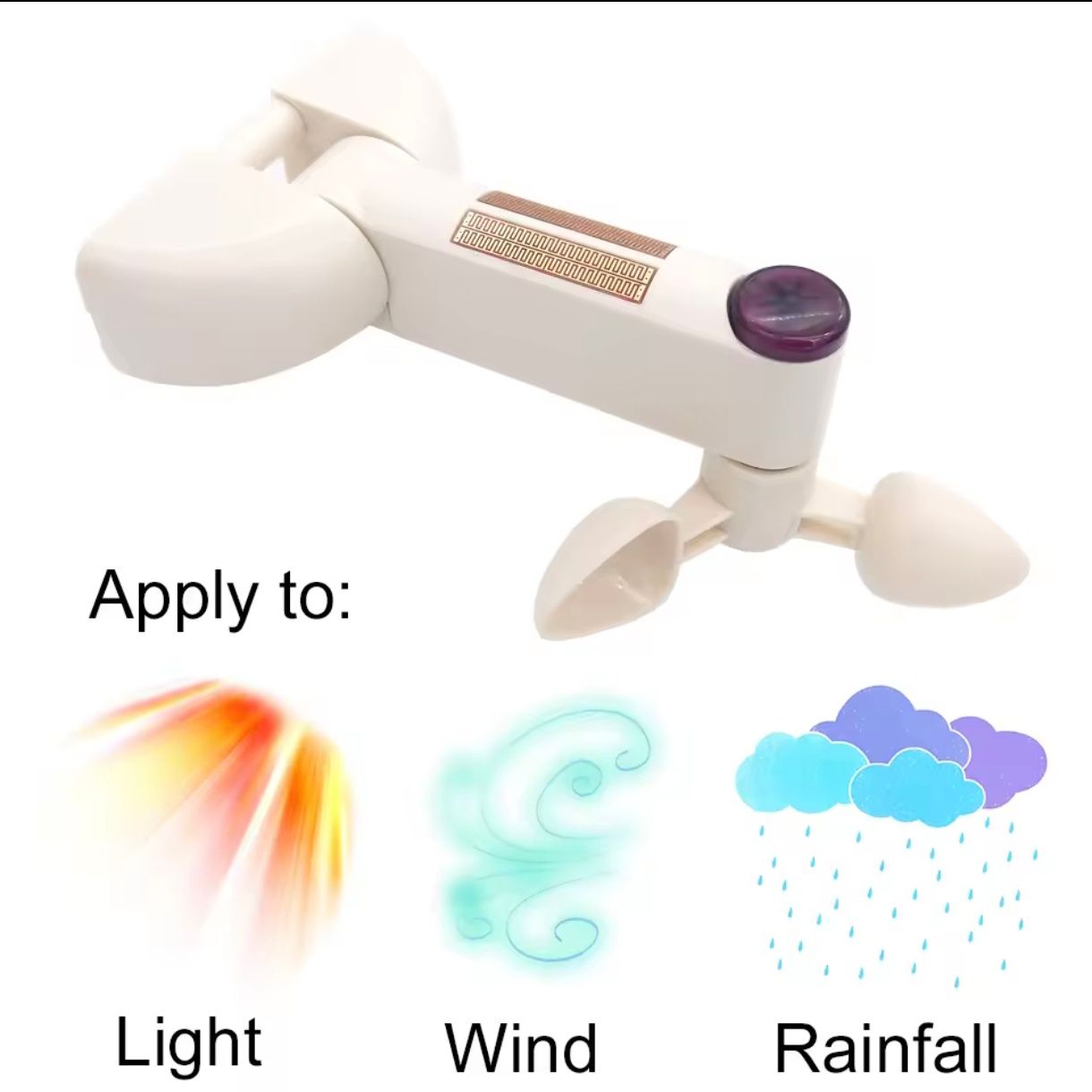Sensor de luz, chuva e vento