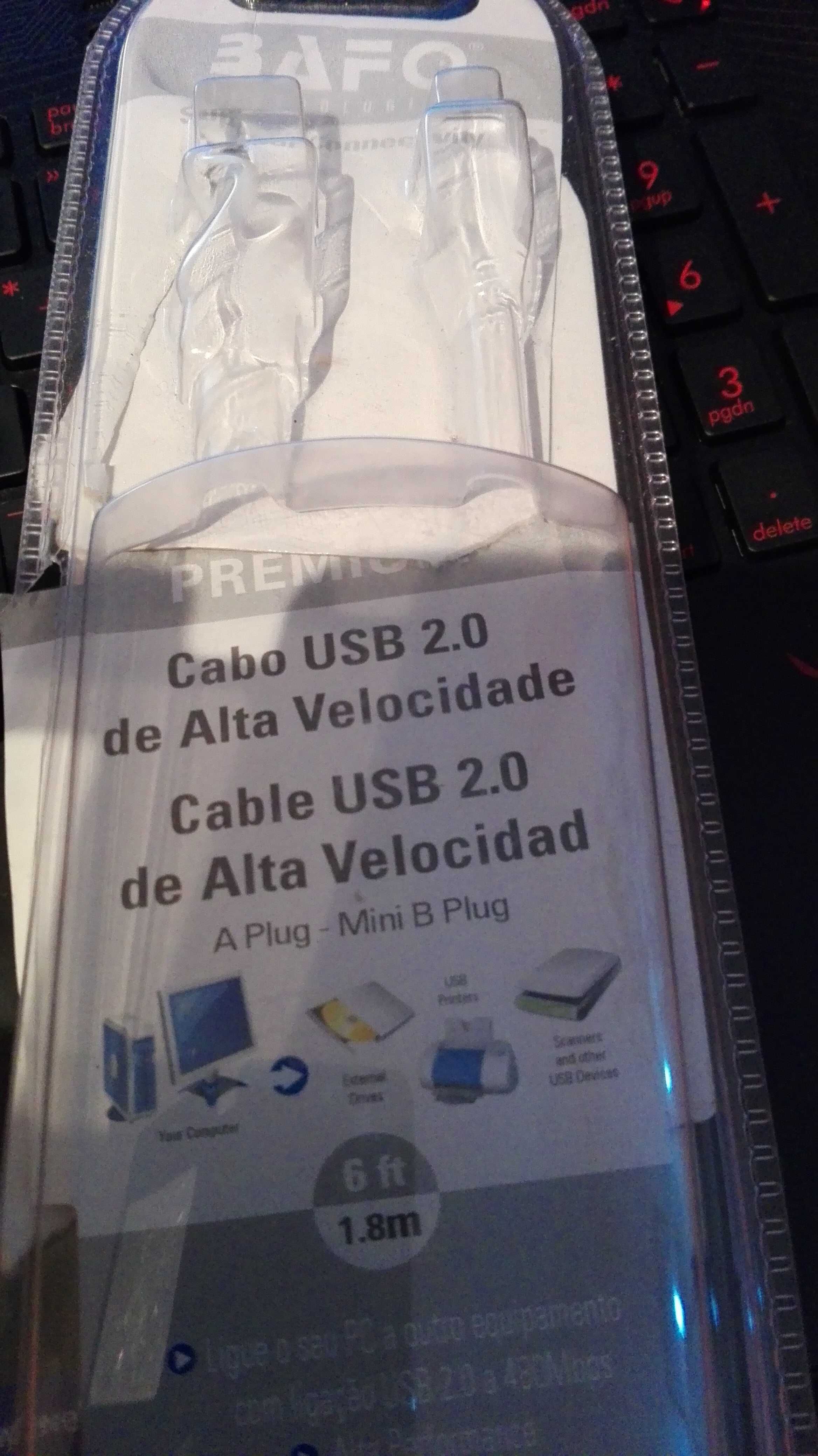 Cabo USB 2.0 de alta velocidade