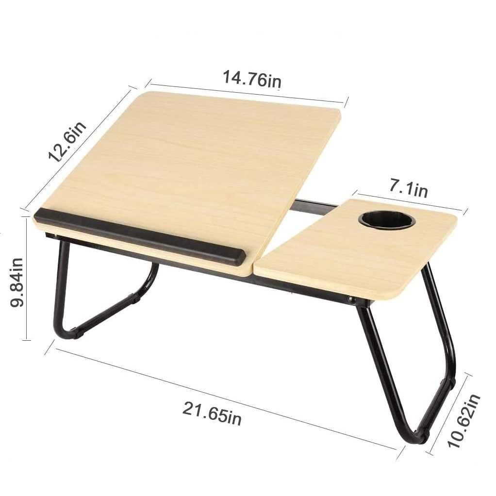Beżowy stolik pod laptopa lub TABLET z regulowanym blatem