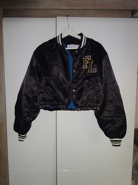 Kurtka bejsbolówka czarna Bershka M wiosna/jesień