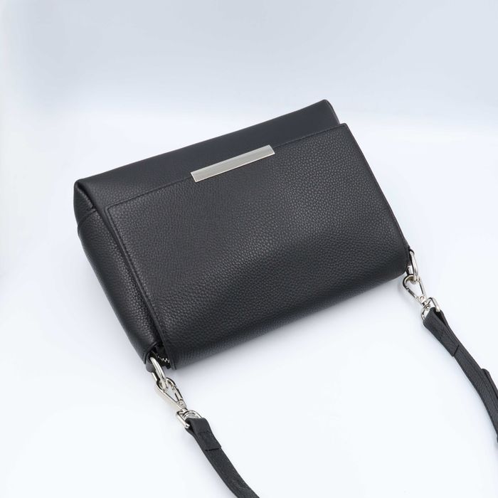 Сумка жіноча шкіряна Polina&Eiterou 6051 Black Сумка женская кожаная