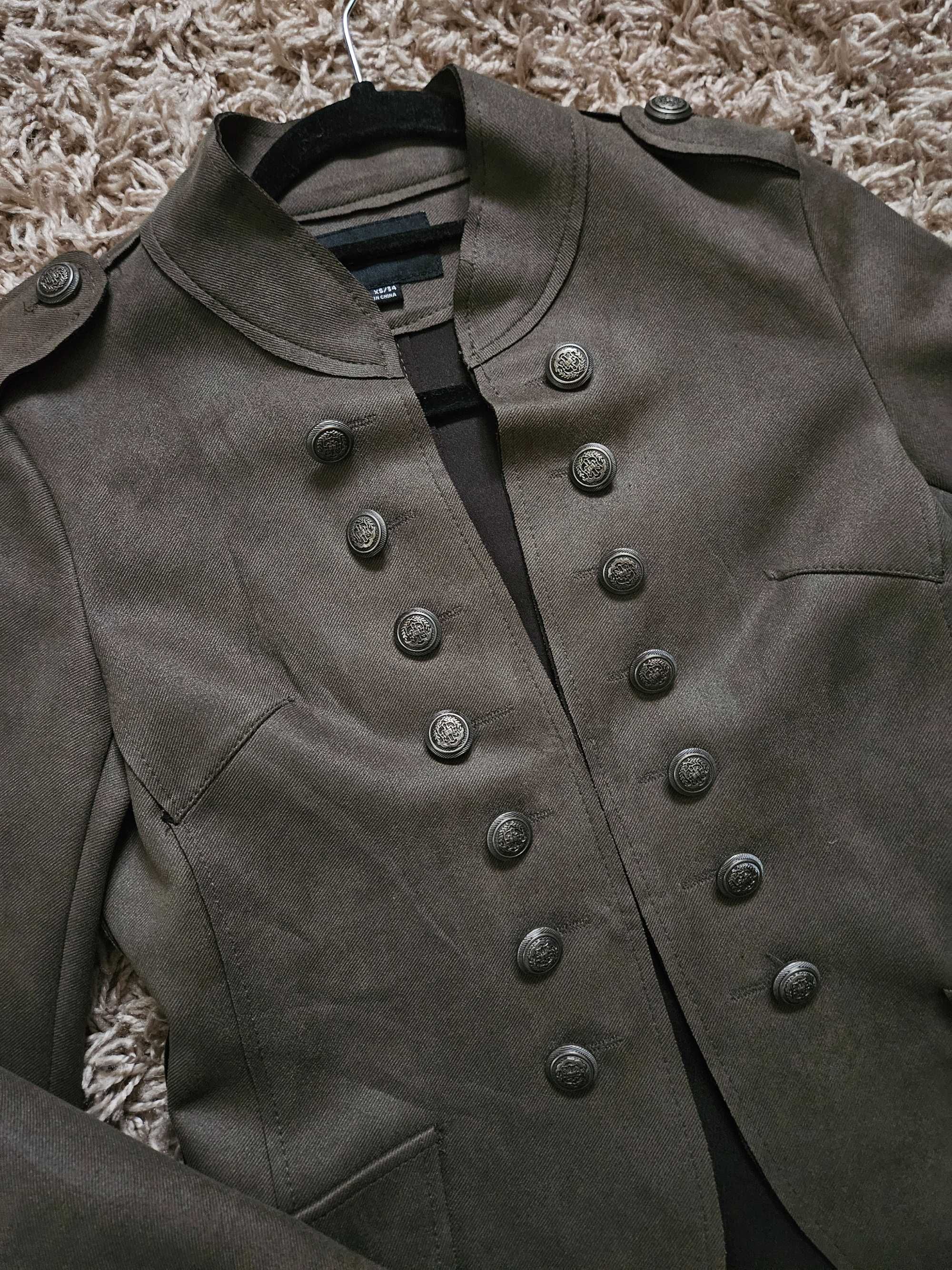 Blezer marynarka żakiet khaki xs 34