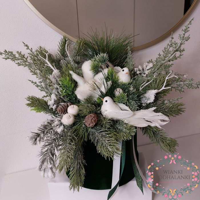 Box świąteczny kompozycja świąteczna