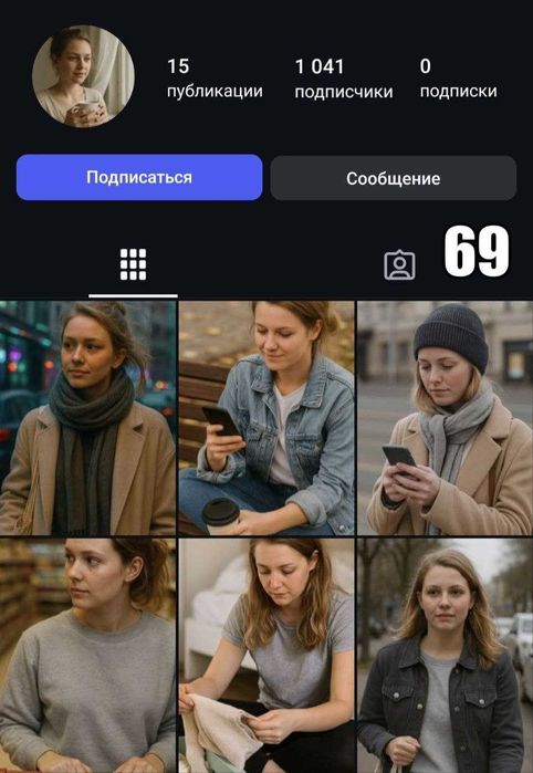 Жіночий акаунт інстаграм 1141 підписників / Accounts Instagram