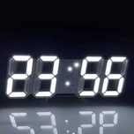 NOWY Zegar ścienny 3D DUŻY LED USB budzik elektroniczny cyfrowy alarm