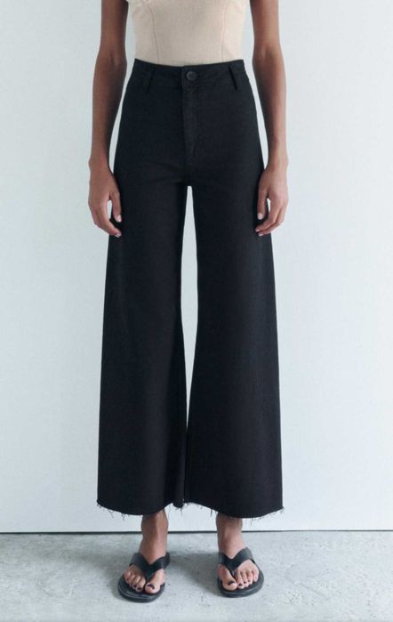нові чорні джинси Зара, широкі брюки Zara,жіночі джинси