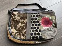 Desigual torebka torba kwiaty patchwork retro vintage cudna
