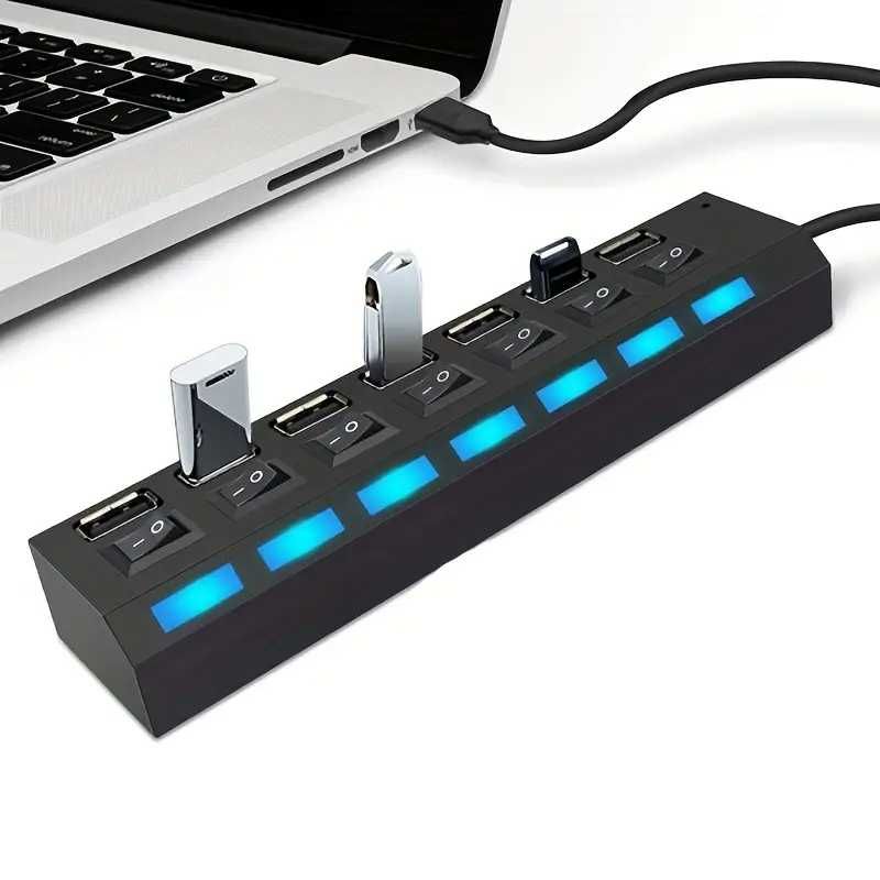 Hub universal USB de 7 Portas - Muito Prática