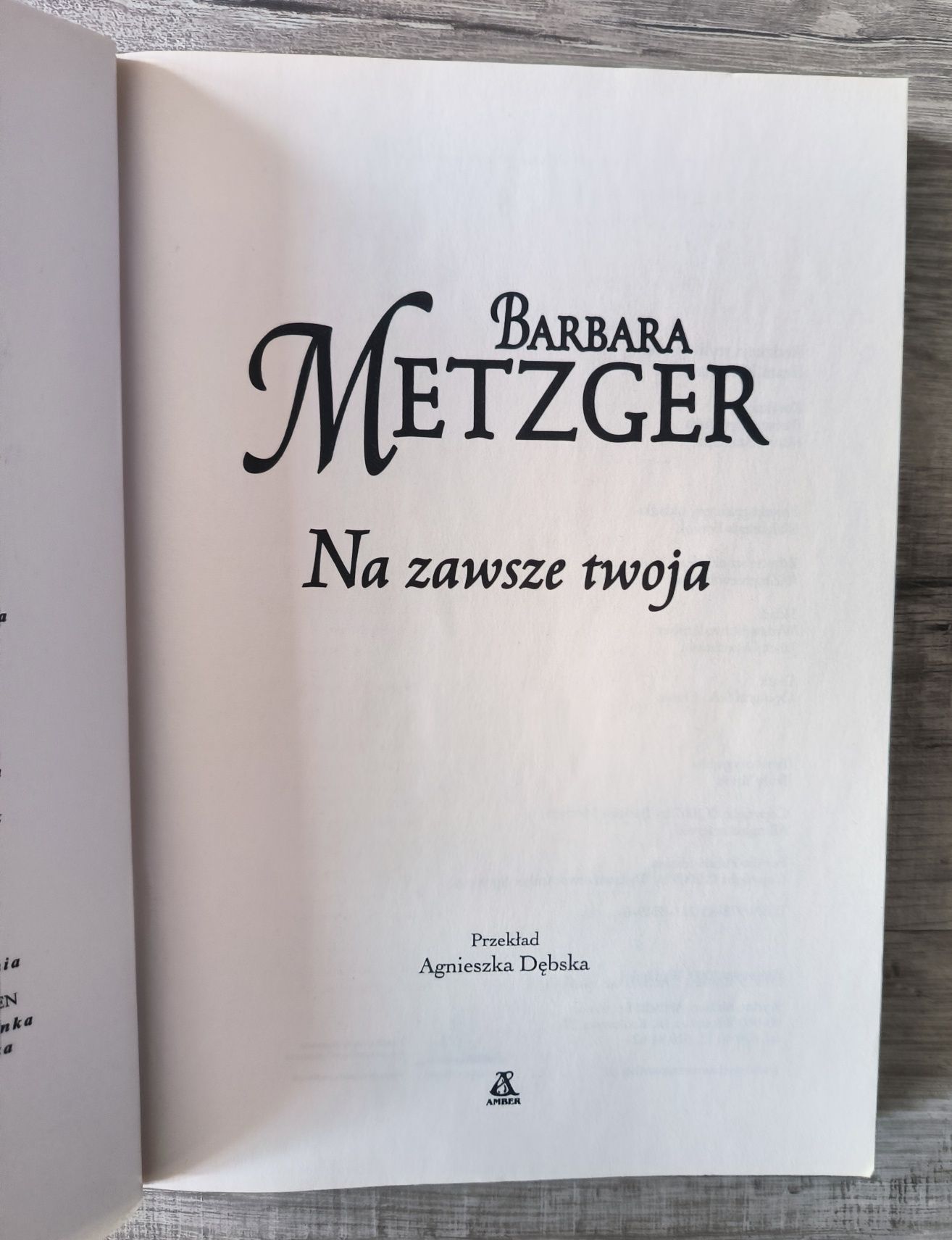 Na zawsze twoja Barbara Metzger ,romans historyczny