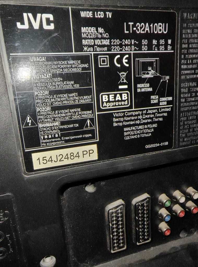 Telewizor JVC model LT -32A10BU używany