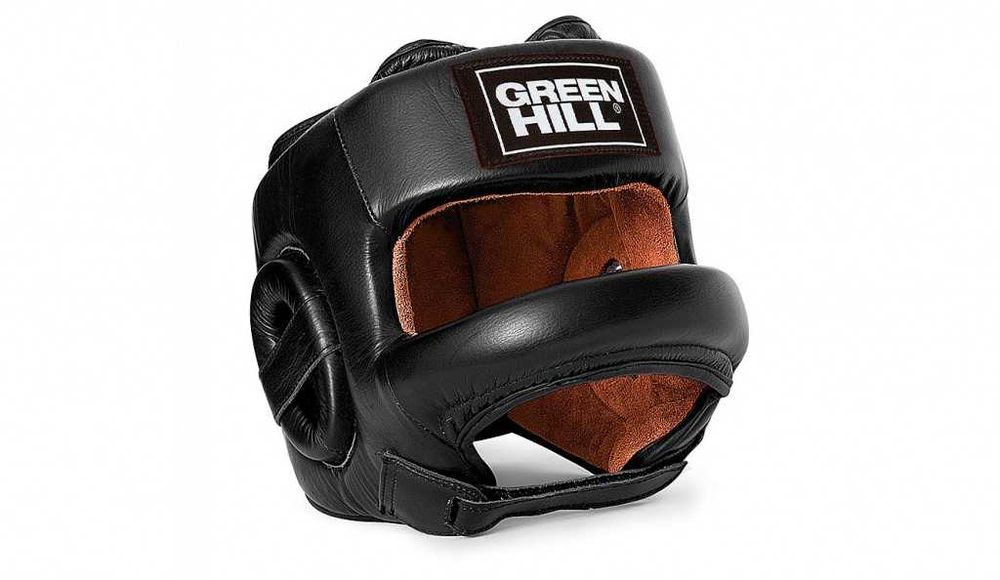 Боксерский шлем бамперный Green hill Fort, черный