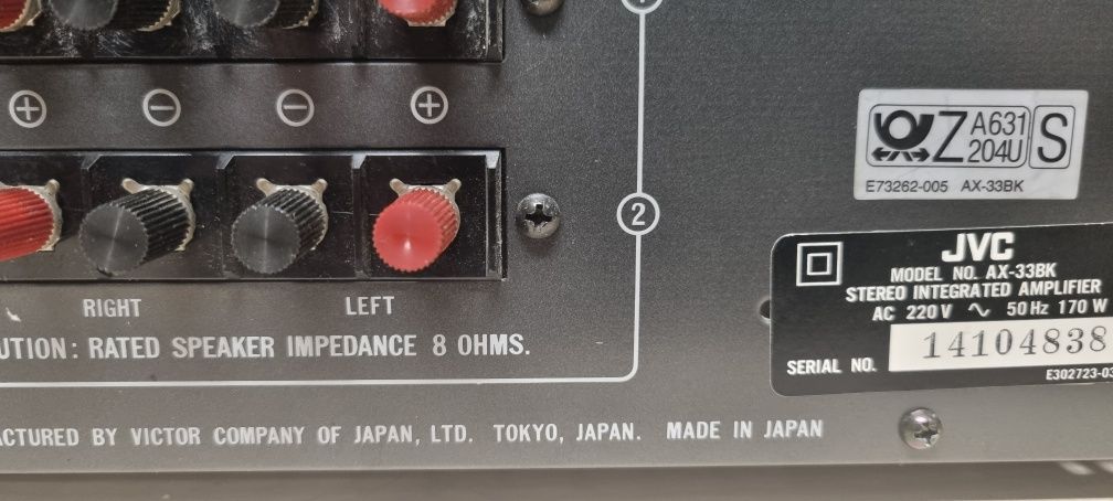 Wzmacniacz HI-FI stereo JVC AX-33BK. Japan