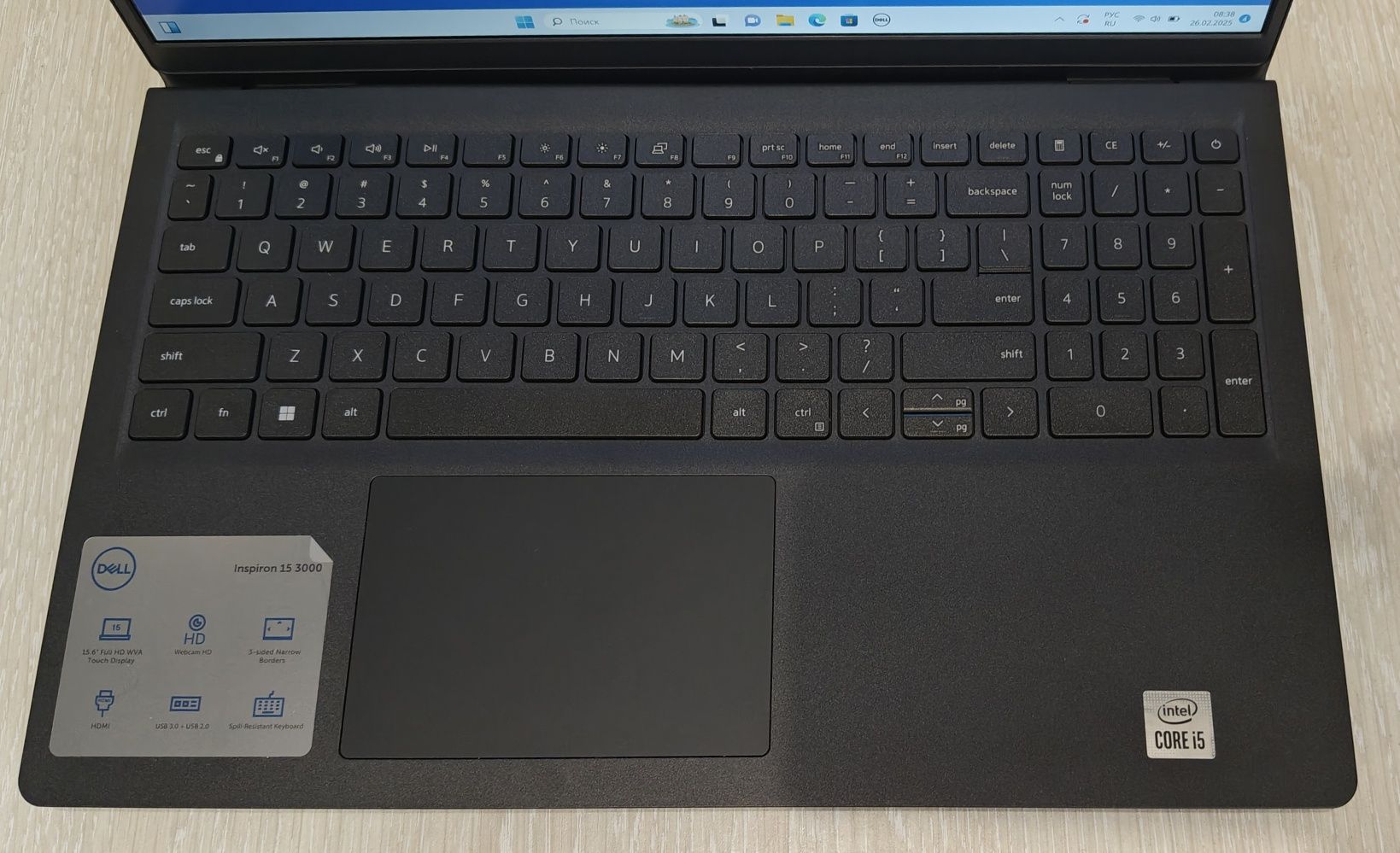 Dell 15,6" сенсорний IPS FHD, Core i5-1035G1, 8Gb DDR4, 256Gb SSD