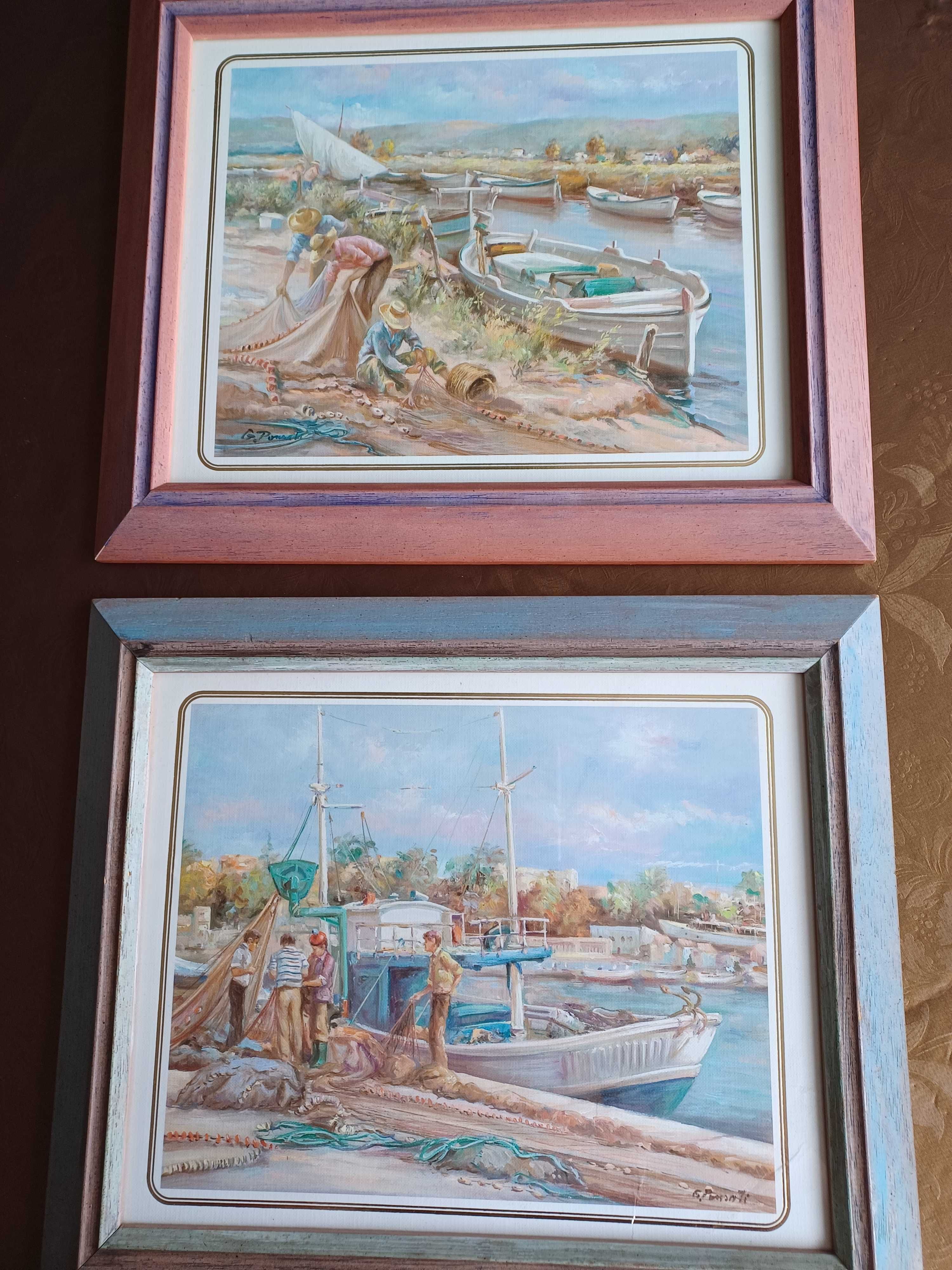 2 Quadros para decoração - Imagens de pescadores