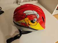 Dziecięcy Kask Rowerowy - CZERWONY PUKY S/M (46 do 54 cm) Oświetlenie