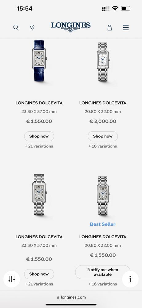 Жіночий швейцарський годинник LONGINES DOLCEVITA. Ексклюзив!