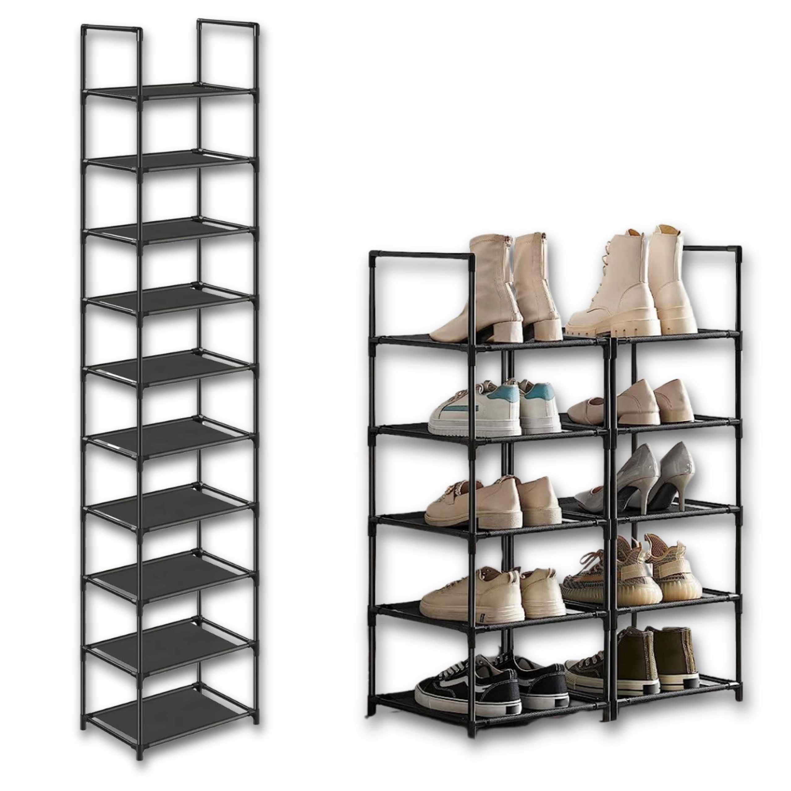 Szafka na buty 33 x 173 x 33 cm czarny