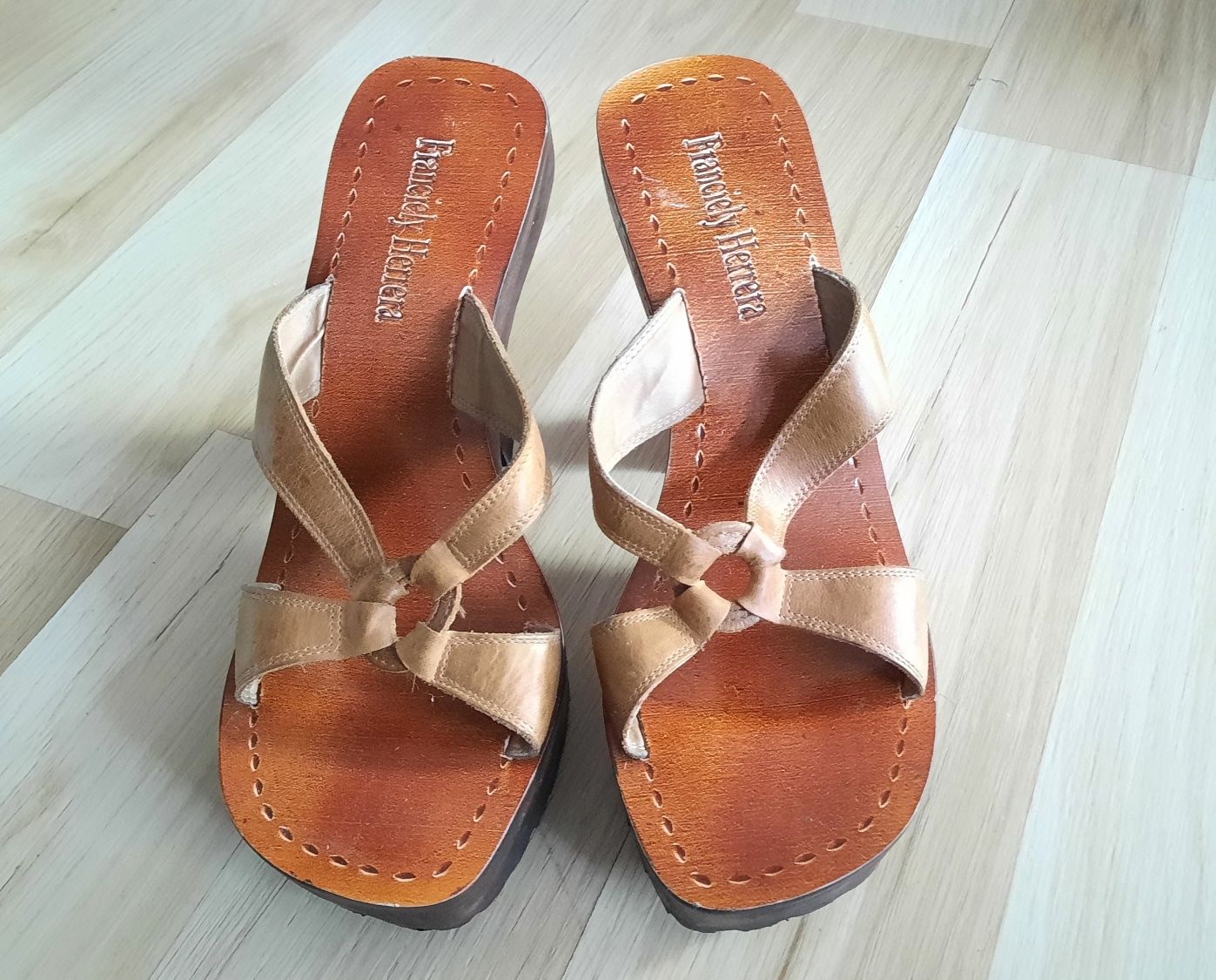 Franciely Herrera sandals  Odjazdowe damskie drewniane sandały 39 sexy