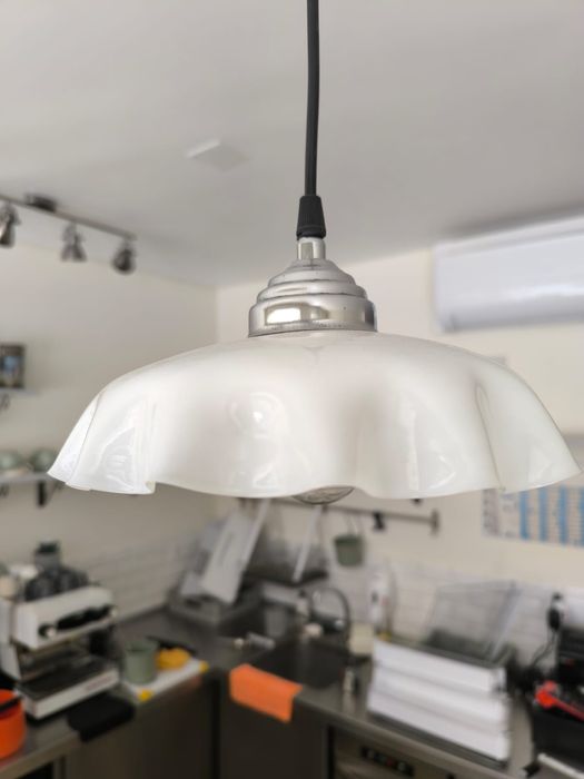 Candeiros de tecto em vidro fosco