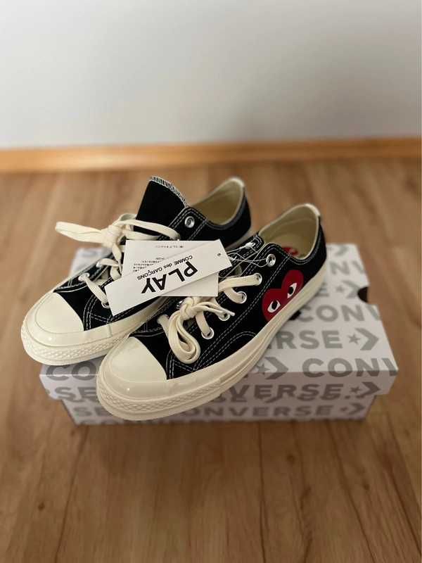 Converse x Comme des Garçons PLAY Chuck 70 low black 39.5 39 buty