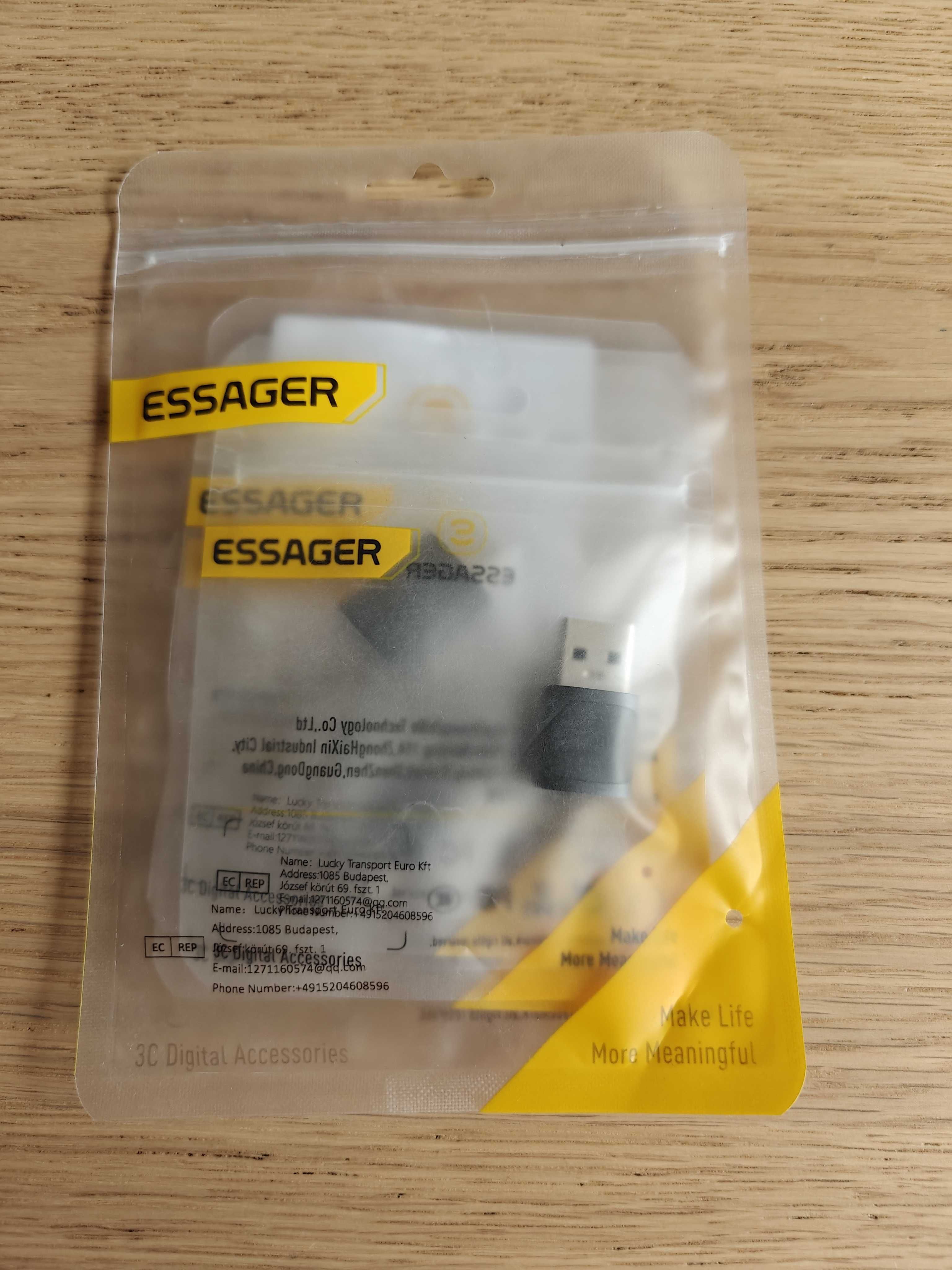 Adaptery Essager 3 przejściówki USB do USB-C i microUSB kpl.3 szt. OTG