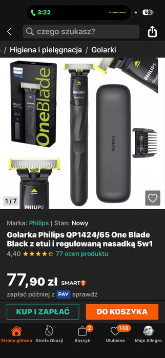 One blade trymer black edition