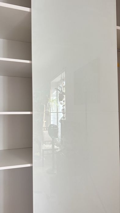 Drzwi przesuwne szkło mleczne+płyta do szafy