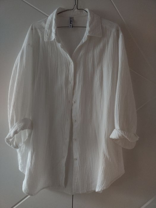 Biała koszula L oversize