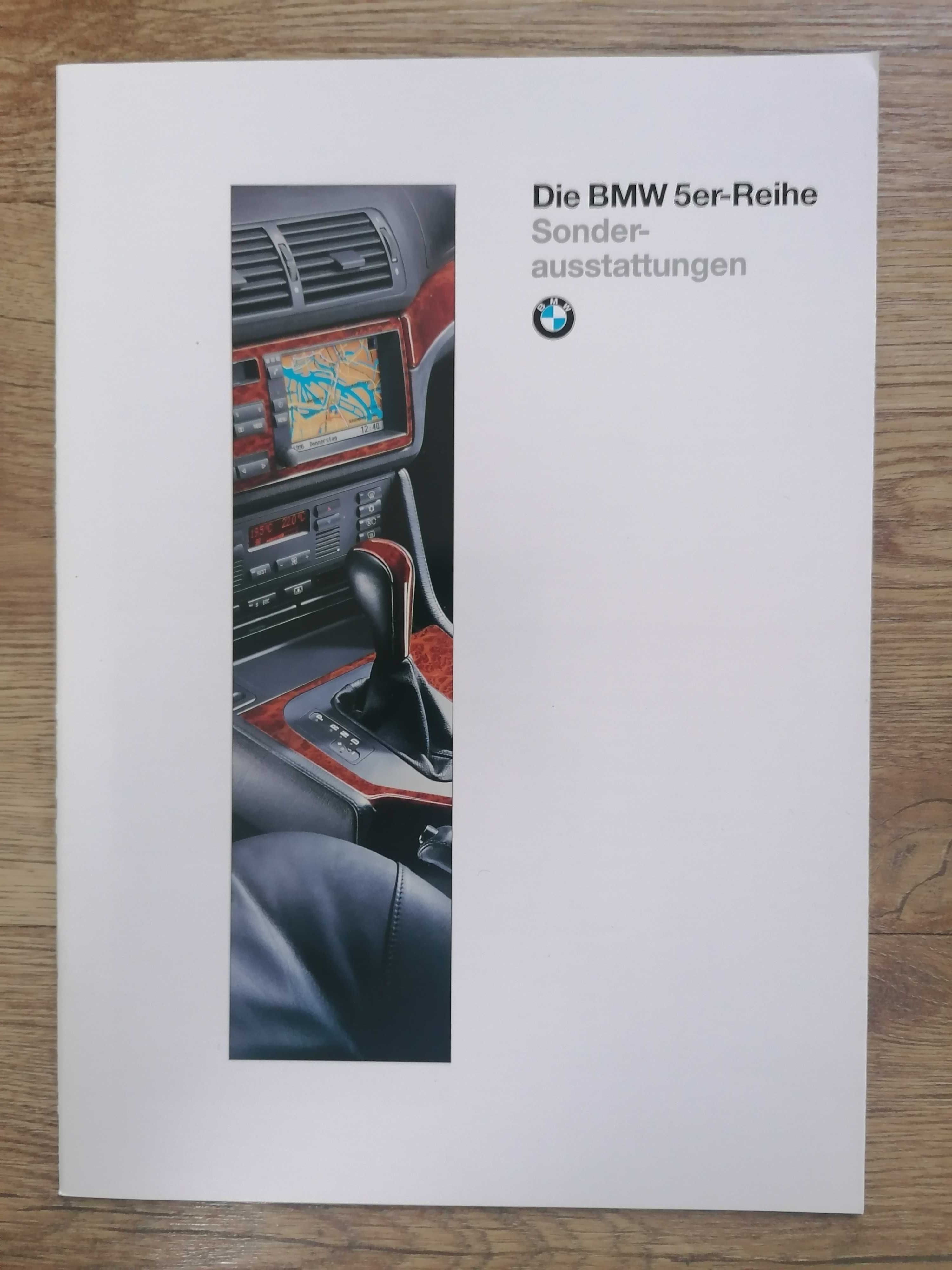 Prospekt BMW 5 E39 wyposażenie dodatkowe