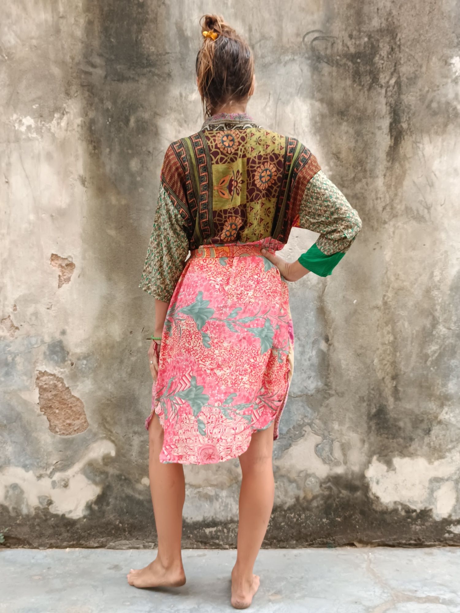 Kimono krótkie patchwork