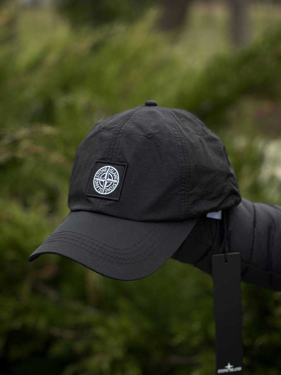 Кепка Stone Island нейлон — чёрная