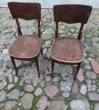 Krzesła drewniane gięte, dwie sztuk "Wojciechów" przełom XIX i XX wiek