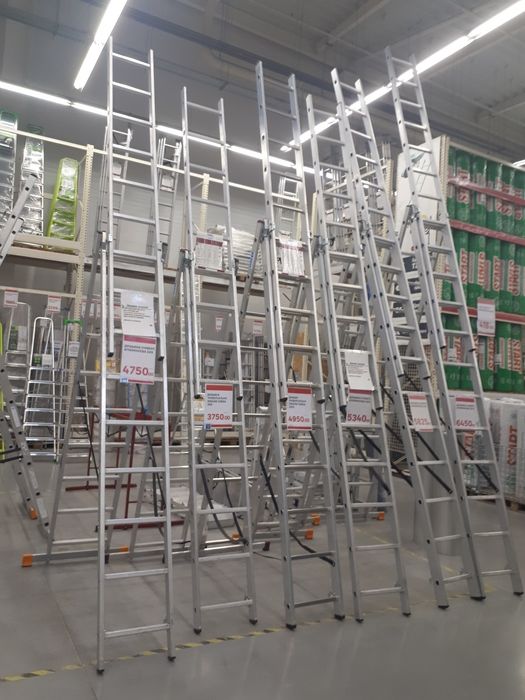 Драбини Краузе (лестницы)трьохсекційні драбини 3х12,3х14,3х15,kraus