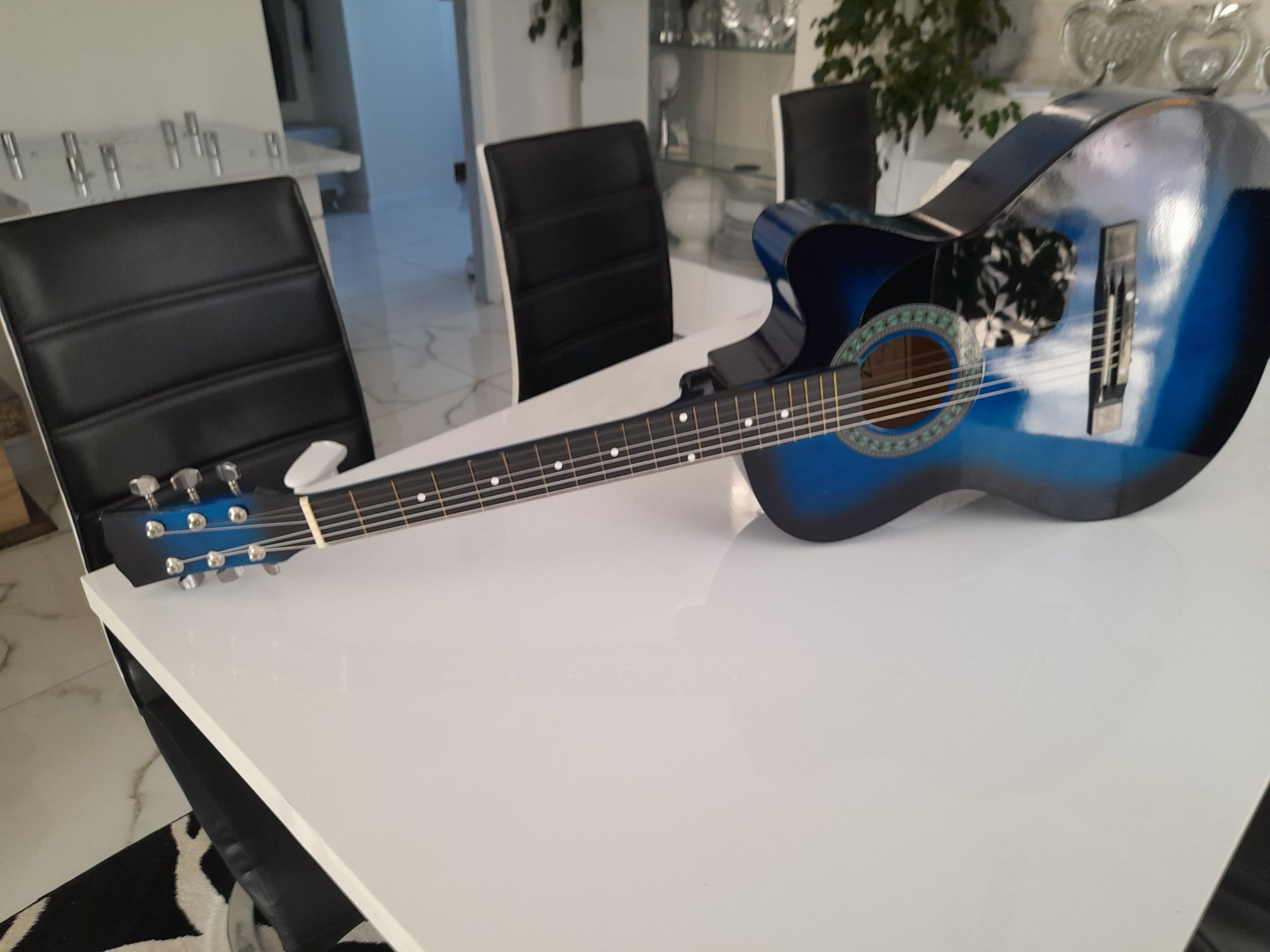 Gitara akustyczna castelo g3 rozmiar 4/4 niebieski połysk