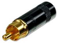 REAN NYS352BG - Złącze RCA wtyk cinch (czarne)