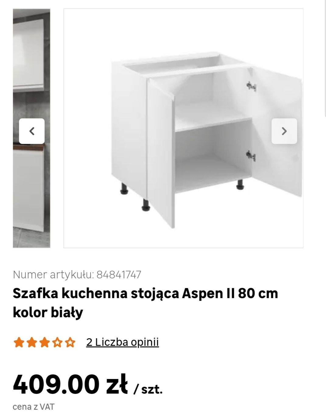 Szafka Aspen 80 cm pod zlew