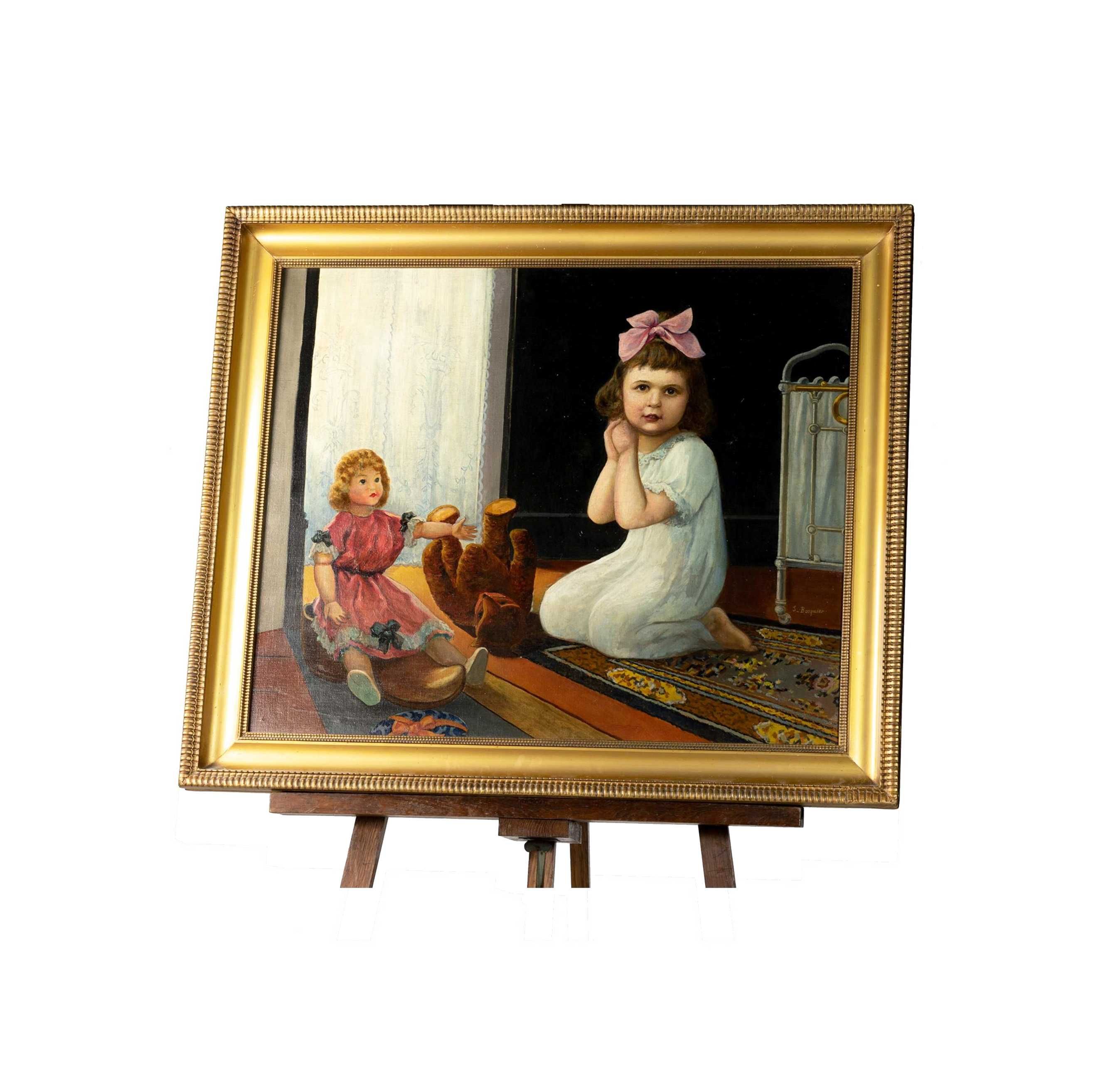 Pintura criança Charles Bosquier | século XIX