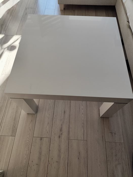 Stół Hubertus stolik kawowy 80x80 biały połysk Gliwice
